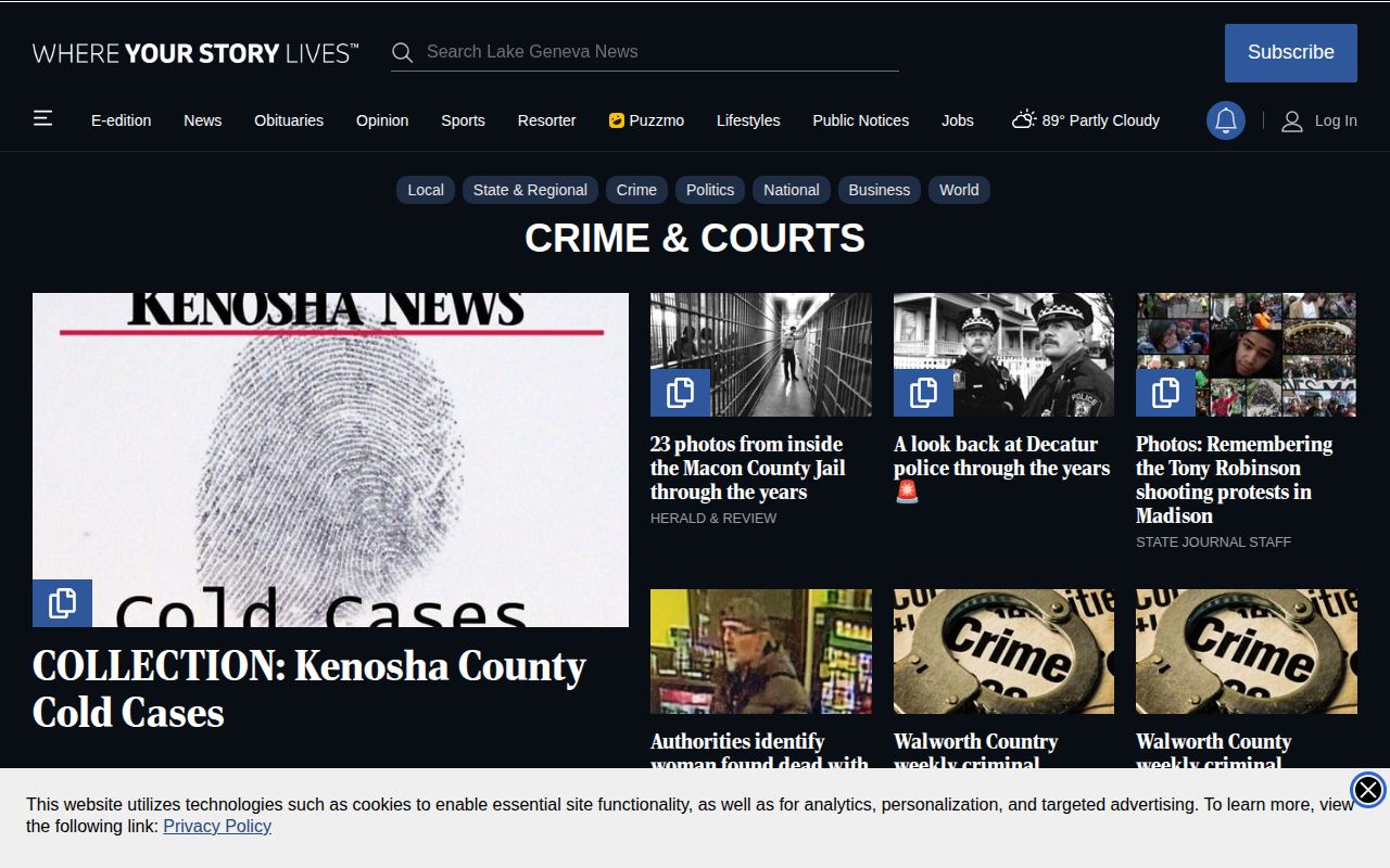 Walworth County crime and court news source at Lake Geneva Regional News